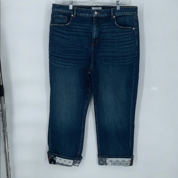 LOFT Denim - LOFT The Straight Crop High Rise Jeans Size 32 Tall